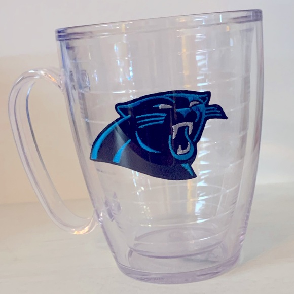 NWT tervis NFL® Carolina Panthers Tumbler W Travel Lid & Handle Mug 16 ounces - Picture 2 of 9